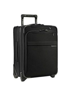 Baseline-Softside CX Expandable Medium Checked Upright Luggage, Black, 25-Inch