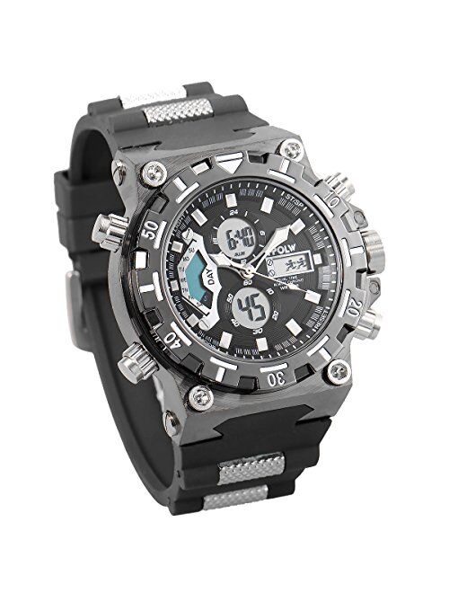 SIBOSUN LED Digital Wrist Watch, Multifunctional Military Watch, Stopwatch Waterproof Big Face Mens Sports Watches