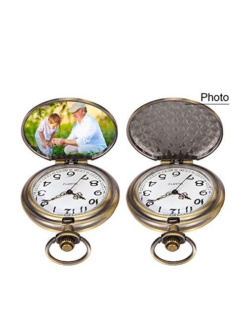 SIBOSUN Memory Gift to My Grandson Pocket Watch, I Love You to Grandson Gift from Grandpa Grandma Customize