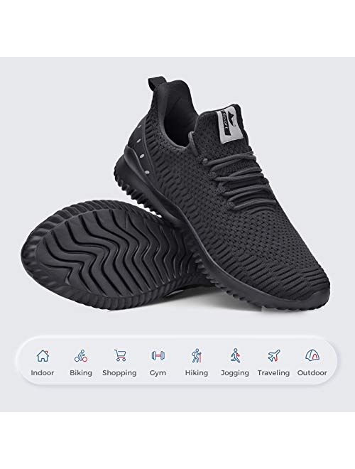 Flysocks Athletic Walking Shoes for Men- Slip On Sneakers Non Slip Lightweight Breathable Mesh for Indoor Outdoor Gym Travel Work Casual Tennis Running Shoes