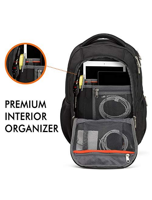 High Sierra Endeavor Business Essential Laptop Backpack, Black, One Size