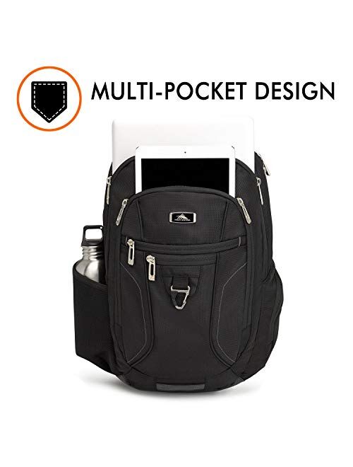 High Sierra Endeavor Business Essential Laptop Backpack, Black, One Size