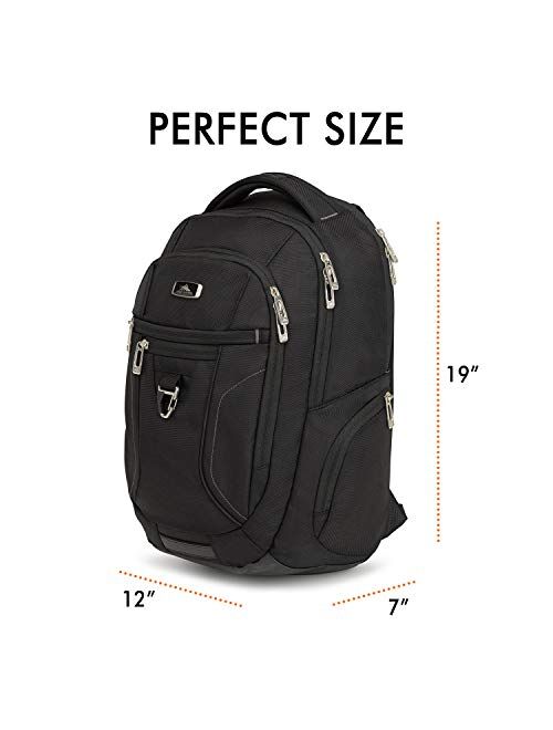 High Sierra Endeavor Business Essential Laptop Backpack, Black, One Size
