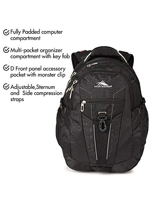 High Sierra XBT - Business Laptop Backpack, True Navy/Royal Cobalt/Chartreuse, One Size