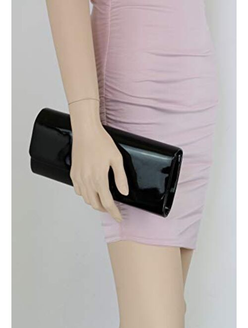 Girly Handbags Womens Plain Frame Clutch Bag