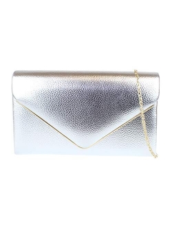 Girly Handbags Metallic Frame Clutch Bag