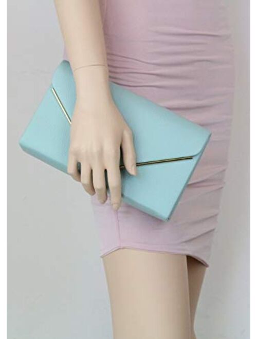 Girly Handbags Metallic Frame Clutch Bag