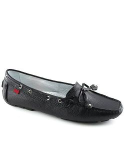 Women's Casual Comfort Genuine Leather Driving Moccasins Classic Tie-Bow Slip On Driving Loafer Flat Shoe