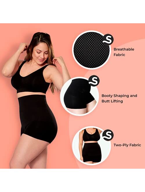 Buy Shapermint High Waisted Body Shaper Boyshorts Tummy Control Waist  Slimming and Back Smoothing Shapewear for Women Plus Size online