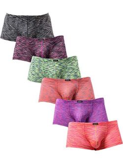 Men's Pouch Boxer Briefs Stretch Shorts Underwear Colorful Bulge Trunk Underpanties