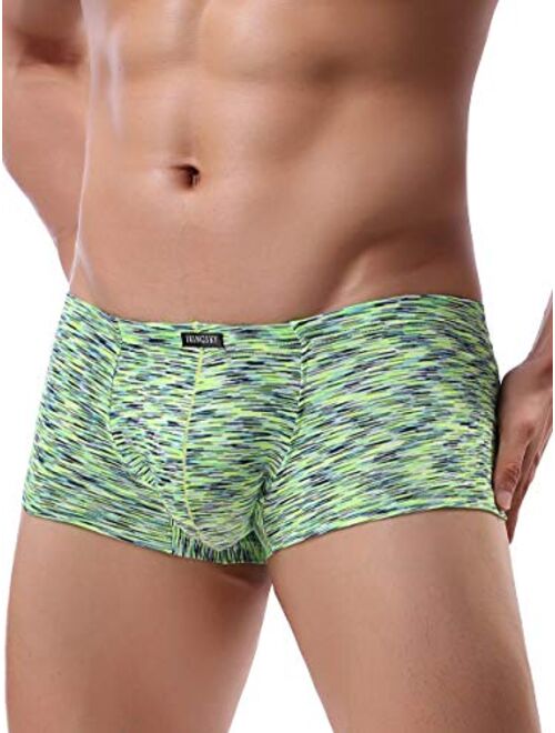 iKingsky Men's Pouch Boxer Briefs Stretch Shorts Underwear Colorful Bulge Trunk Underpanties