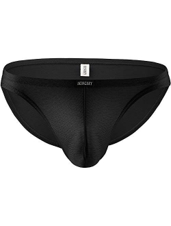 Men's Big Pouch Briefs Sexy Bulge Underwear High Stretch Low Rise Mens Under Panties