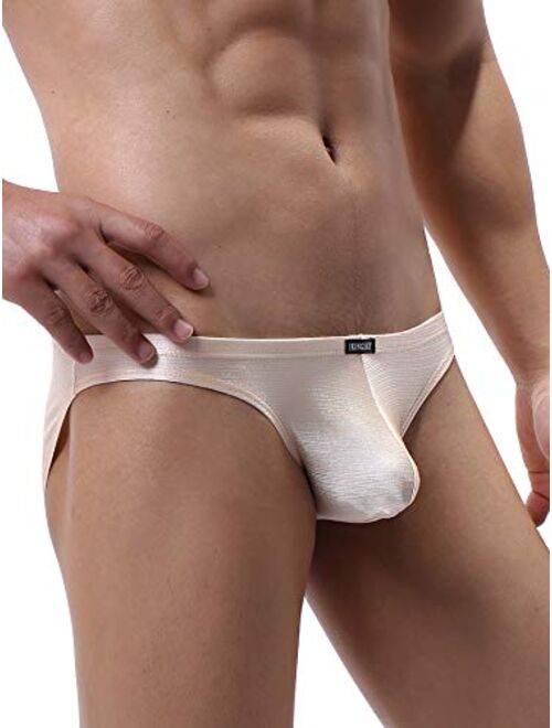 iKingsky Men's Big Pouch Briefs Sexy Bulge Underwear High Stretch Low Rise Mens Under Panties