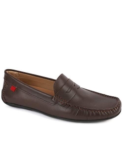 Mens Genuine Leather Casual Slip on Comfort Penny Driver Loafer