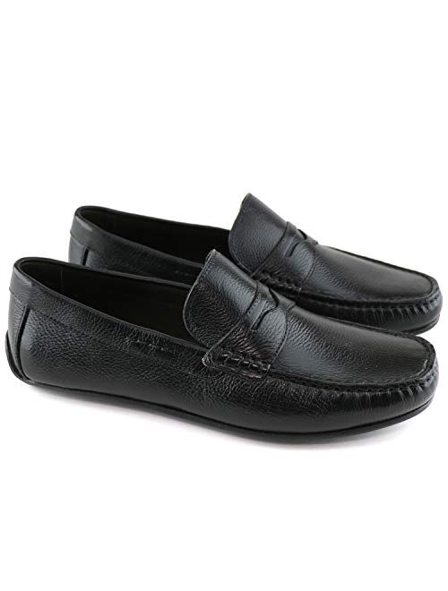 Marc Joseph New York MJNY Mens Casual Comfortable Genuine Leather Lightweight Driving Slip On Penny Loafer