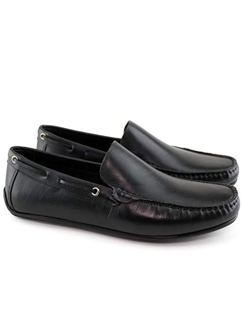 Marc Joseph New York MJNY Mens Casual Comfortable Genuine Leather Lightweight Driving Moccasins Classic Fashion Venetian Loafer Slip On Breathable Driving Loafer