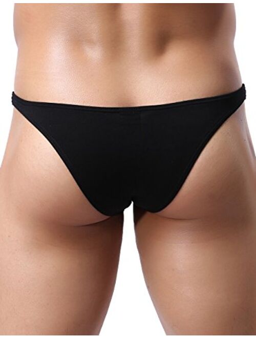 iKingsky Men's Soft Low Rise Bikini Underwear Sexy Mid Coverage Back Briefs