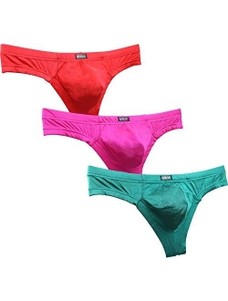 Men's Cheeky Boxer Briefs Sexy Low Rise Pouch Thong Underwear