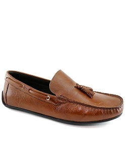 MJNY Mens Casual Comfortable Genuine Leather Lightweight Driving Moccasins Classic Fashion Tassel Loafer Slip On Breathable Driving Loafer