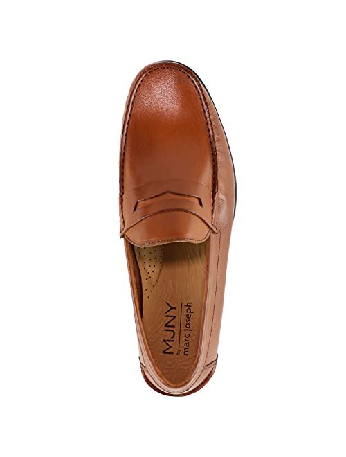 MARC JOSEPH NEW YORK Mens Casual Comfortable Genuine Leather Lightweight Classic Fashion Dress Penny Loafer Slip On Breathable Driving Loafer