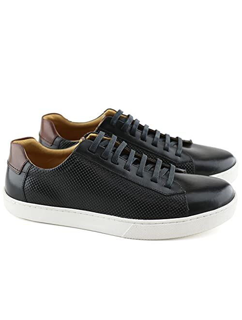 MARC JOSEPH NEW YORK Mens Fashion Sneakers Non Slip Removable Insole Breathable Comfortable Classic Business Casual Laceup Shoes