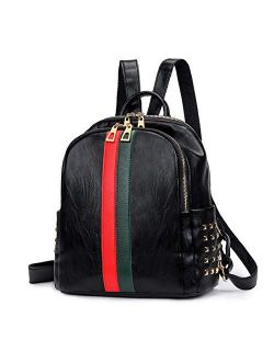 Backpack Purse For Women PU Leather Rucksack Fashion Small Daypack Travel Shoulder Bag Tote Handbag