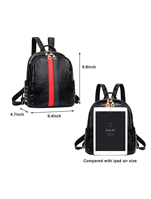 Artwell Backpack Purse For Women PU Leather Rucksack Fashion Small Daypack Travel Shoulder Bag Tote Handbag
