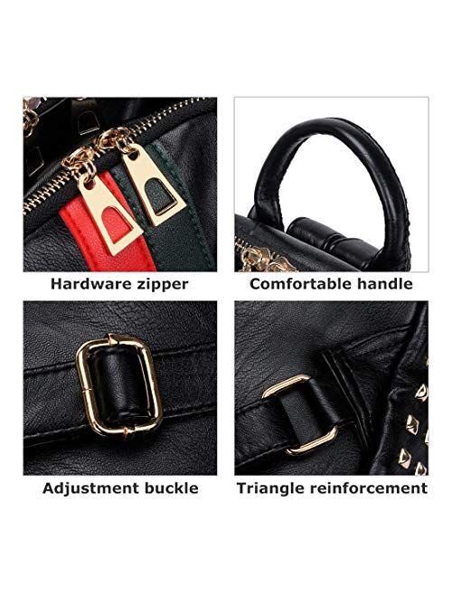 Artwell Backpack Purse For Women PU Leather Rucksack Fashion Small Daypack Travel Shoulder Bag Tote Handbag