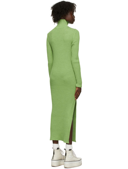 MSGM Green Cut-Out Dress