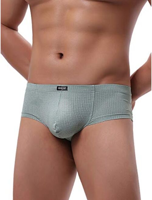 iKingsky Men's Cheeky Thong Underwear Mini Cheek Pouch Boxer Briefs Sexy Brazilian Back Mens Under Panties