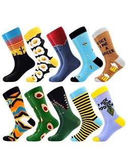 Funny Socks for Men & Women ,Fun Socks ,Crazy Colorful Cool Novelty Cute Dress Socks ,Food Animal Space Socks