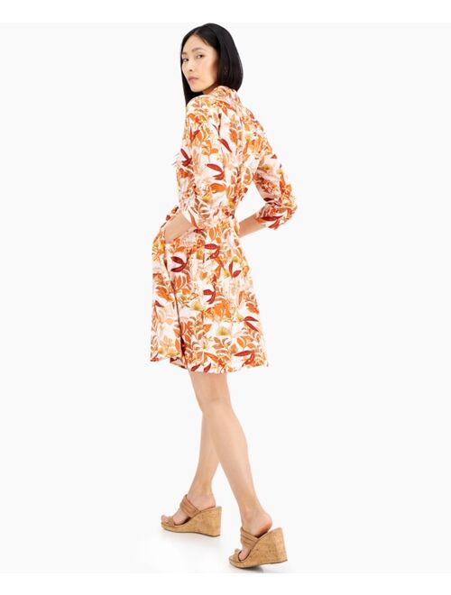 INC International Concepts Floral-Print Shirtdress, Created for Macy's