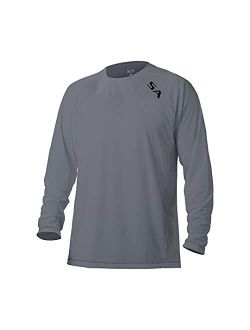 S A Co. Men's Long Sleeve Shirt, UPF 50  Sun Protection, Lightweight, Moisture Wicking