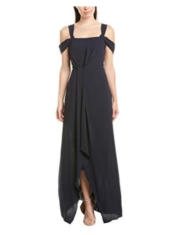 Women's Cold Shoulder Front Flowy Gown