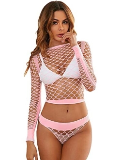 Fishnet Cut-out Sexy Set Without Bra & Thong