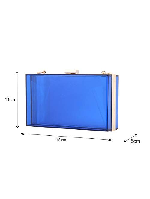 LETODE Evening Bag Acrylic Fashionable Women Transparent Evening Clutches Shoulder Bags Handbag for Women Ladies Gift Ideal