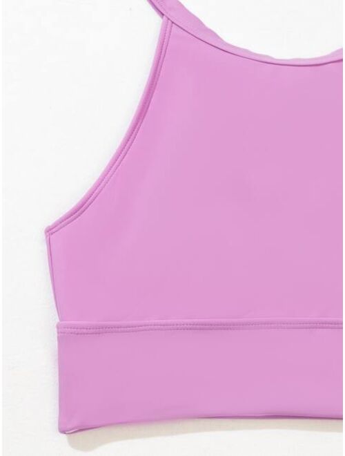 Shein Leaf Pattern High Waisted Bikini Swimsuit