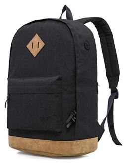 936Plus Classic Backpack Casual Daypack Stylish Bookbag, Black