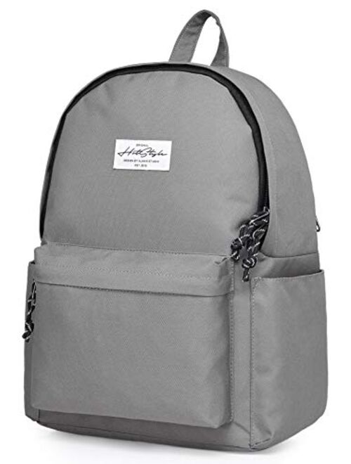 HotStyle CANDER Middle School Backpack for Teen Girls & Boys: Classic, Comfort, Multi-pockets, Durable for Junior High Schooler, Grey