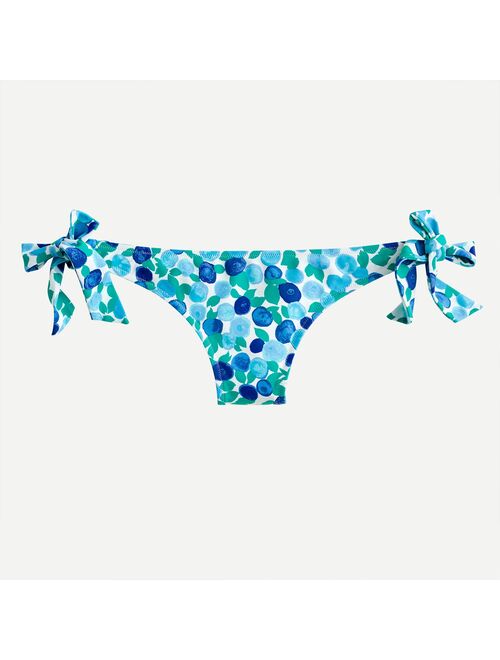 J.Crew Eco side-tie bikini bottom in blueberry floral