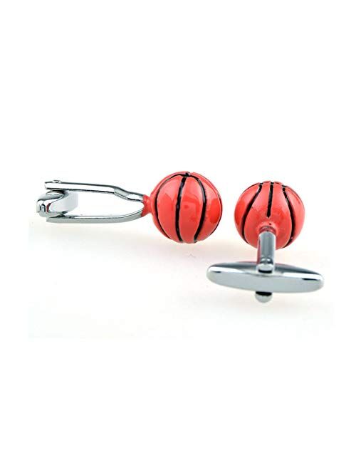 MRCUFF Basketball 3D Pair Cufflinks in a Presentation Gift Box & Polishing Cloth