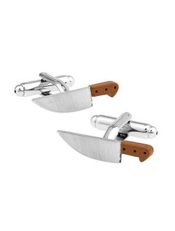 Cook Chef Knife Knives Pair Cufflinks Food Foodie Restaurant Culinary Cuff Links
