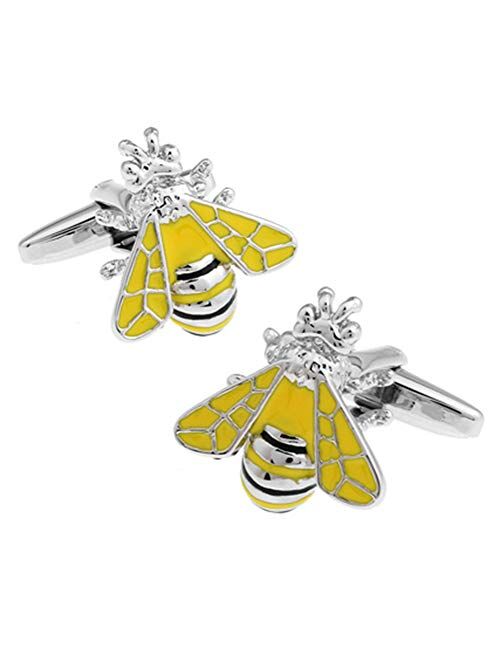 Yellow Bee Pair Cufflinks