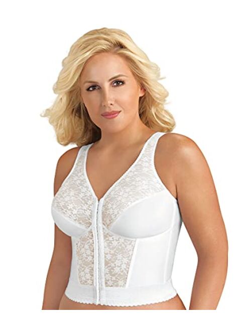 Exquisite Form FULLY Full-Coverage Slimming Longline Posture Bra, Front Closure, Lace, Wire-Free #5107565