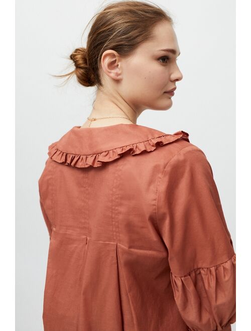 Urban outfitters UO Fionna Collared Babydoll Blouse