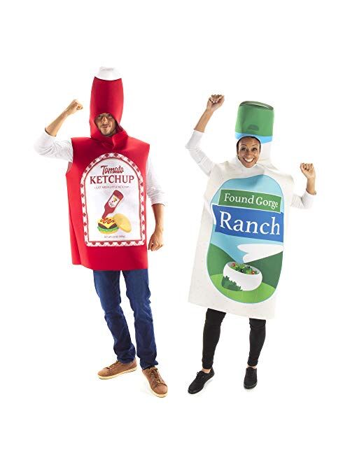 Hauntlook Kranch - Ketchup & Ranch Halloween Couples Costume - Funny Food Adult Outfits