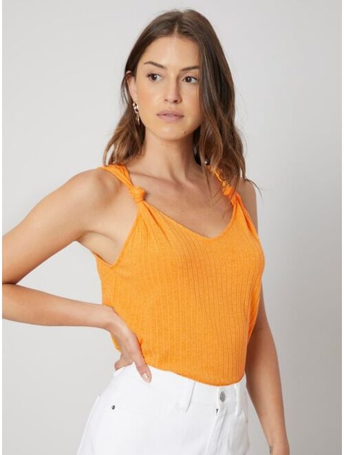 Shein MOTF ECO RECYCLED POLYESTER RIBBED TOP