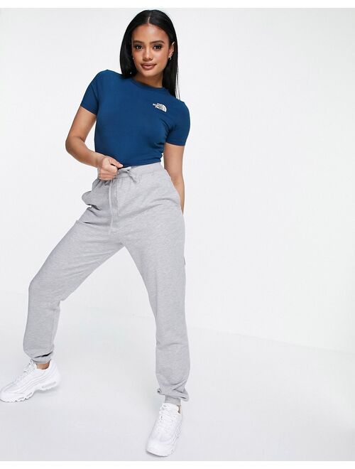 The North Face cropped T-shirt in blue - Exclusive to ASOS