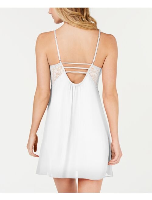 INC International Concepts Lace-Bodice Chiffon Chemise Nightgown , Created for Macy's