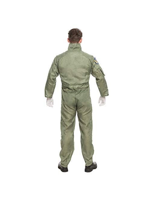 Spooktacular Creations Men’s Flight Pilot Adult Costume with Accessory for Halloween Party